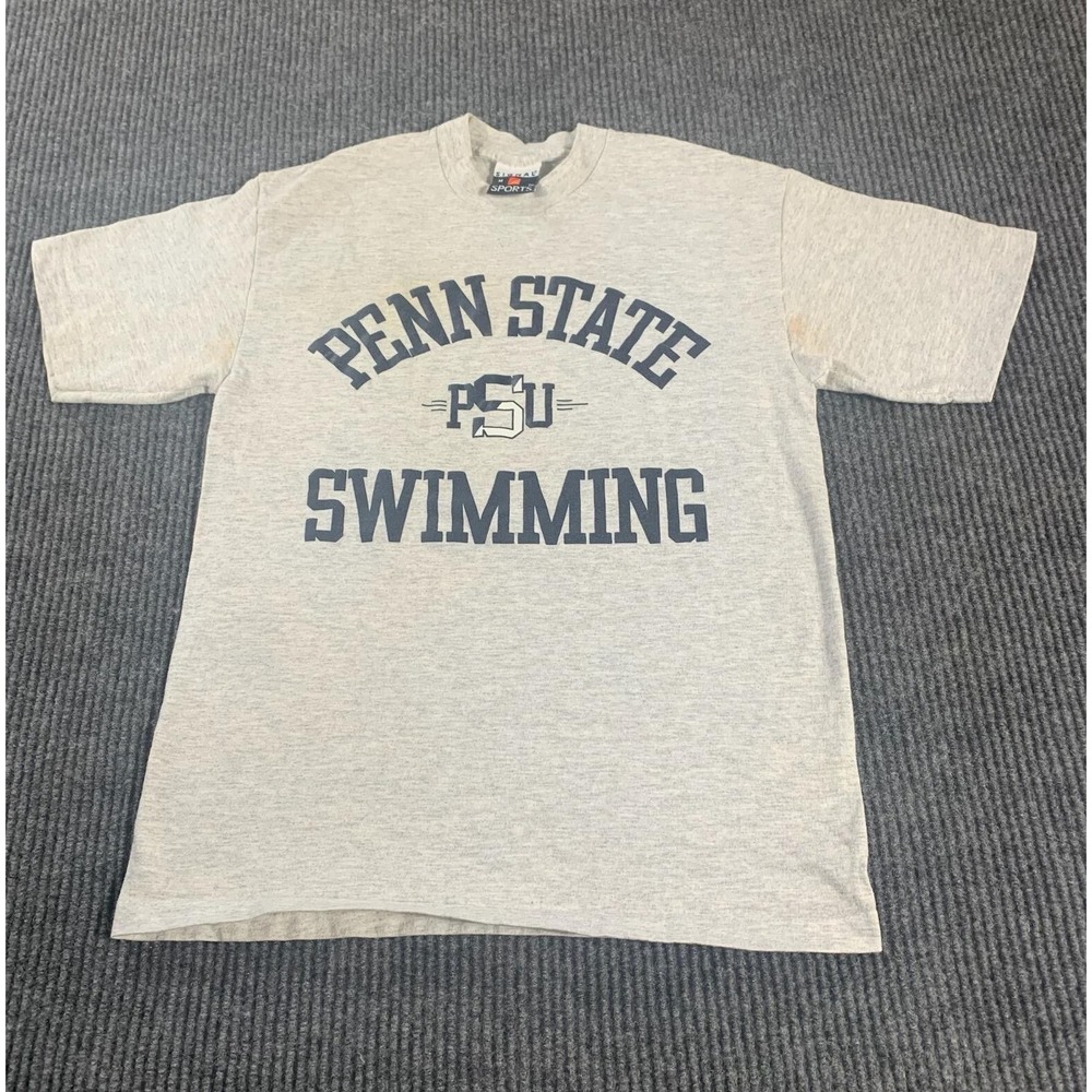 VTG Penn State Nittany Lions T Shirt Womens Medium Single Stitch Swimming 90s